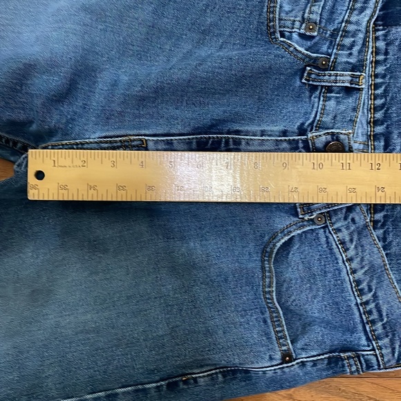 Levi’s 505 Tag Size 34 x 33 Blue Jeans Five Pocket Zip Fly Straight Leg Mid Rise - Picture 7 of 13